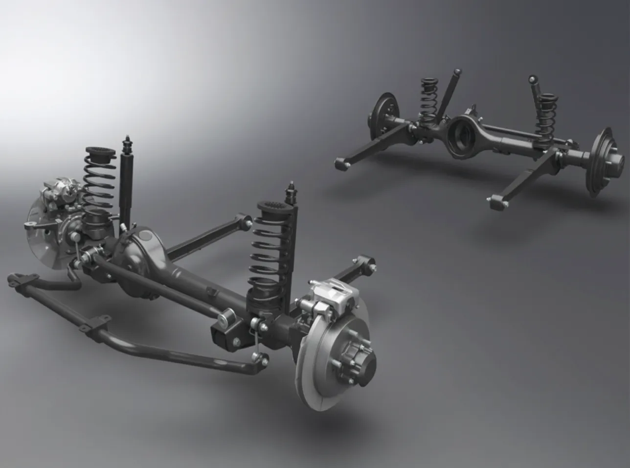 3-Link Rigid Axle Suspension with Coil Spring